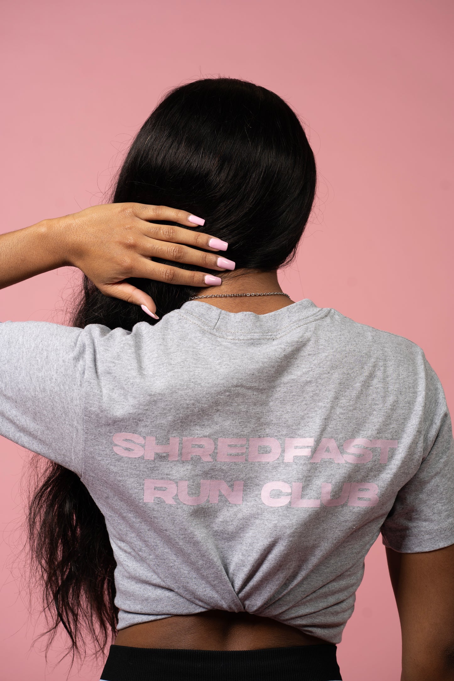 SHREDFAST ATHLETIC TEE GRAY/PINK